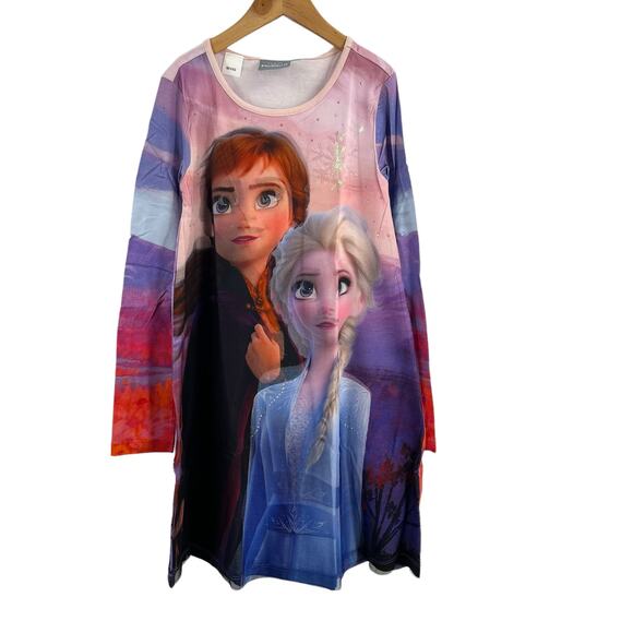 Frozen II x Desigual Anna Elsa Dress Rhinestone Sequin Mesh 9/10 New